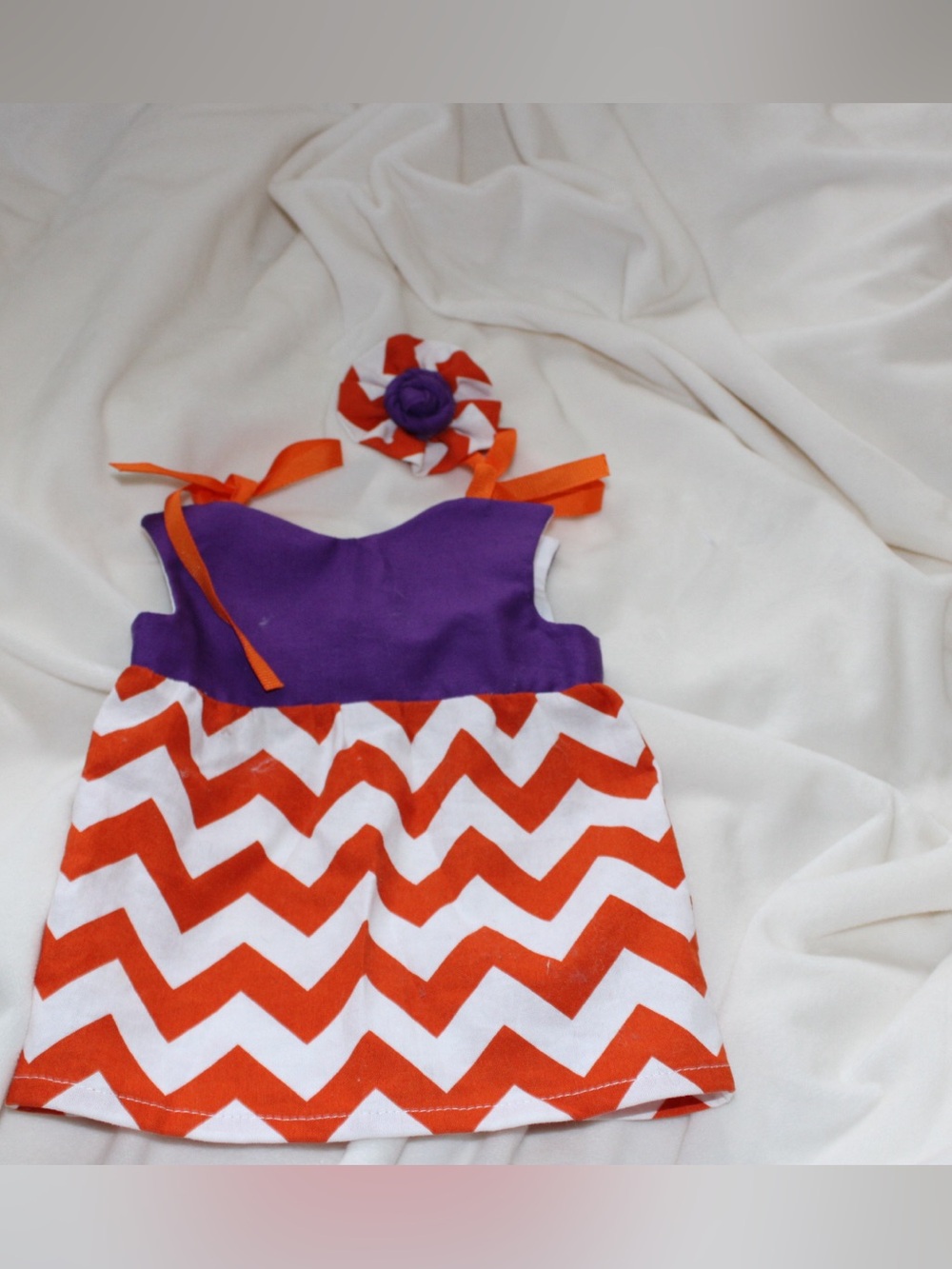Clemson dress made to fit American girl doll